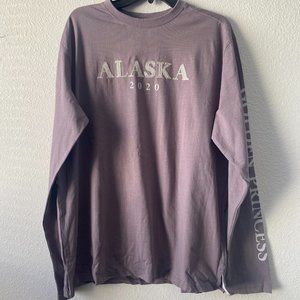 Princess Cruises Alaska 2020 Tshirt Women Steel Gray Crew Neck long Sleeve New